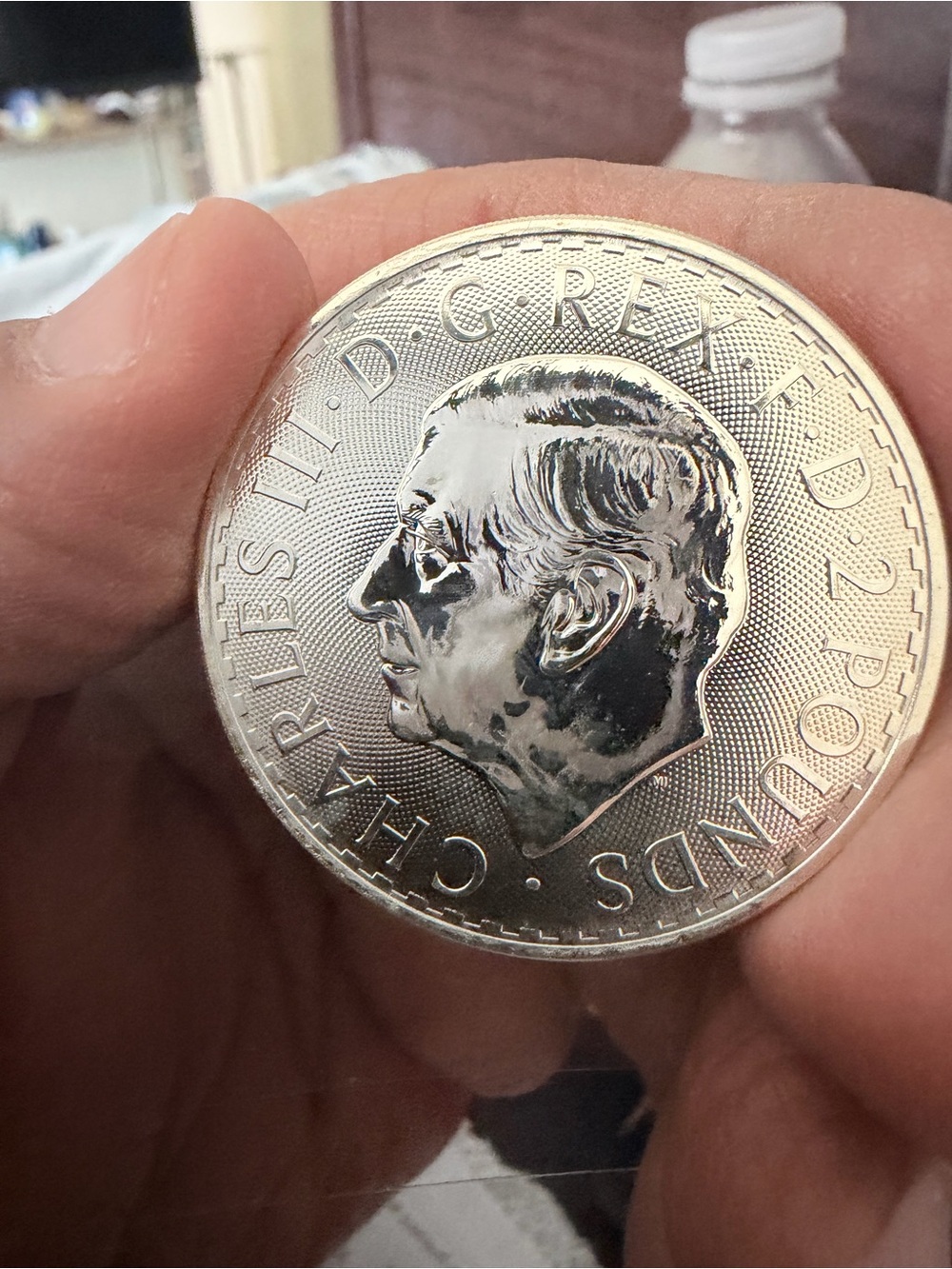 ONE 2023 Britannia KING Charles III 1oz 999 FINE Silver BU bar round coin